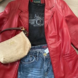 Red Danier Leather Jacket